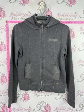 Roots sweater pockets cargo grey rare Zip-Up Hooded Sweatshirt